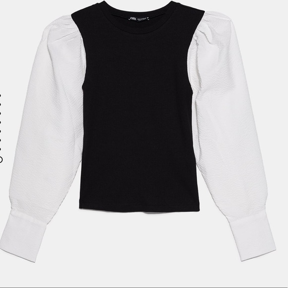 CONTRASTING TOP TRF - Picture 1 of 10